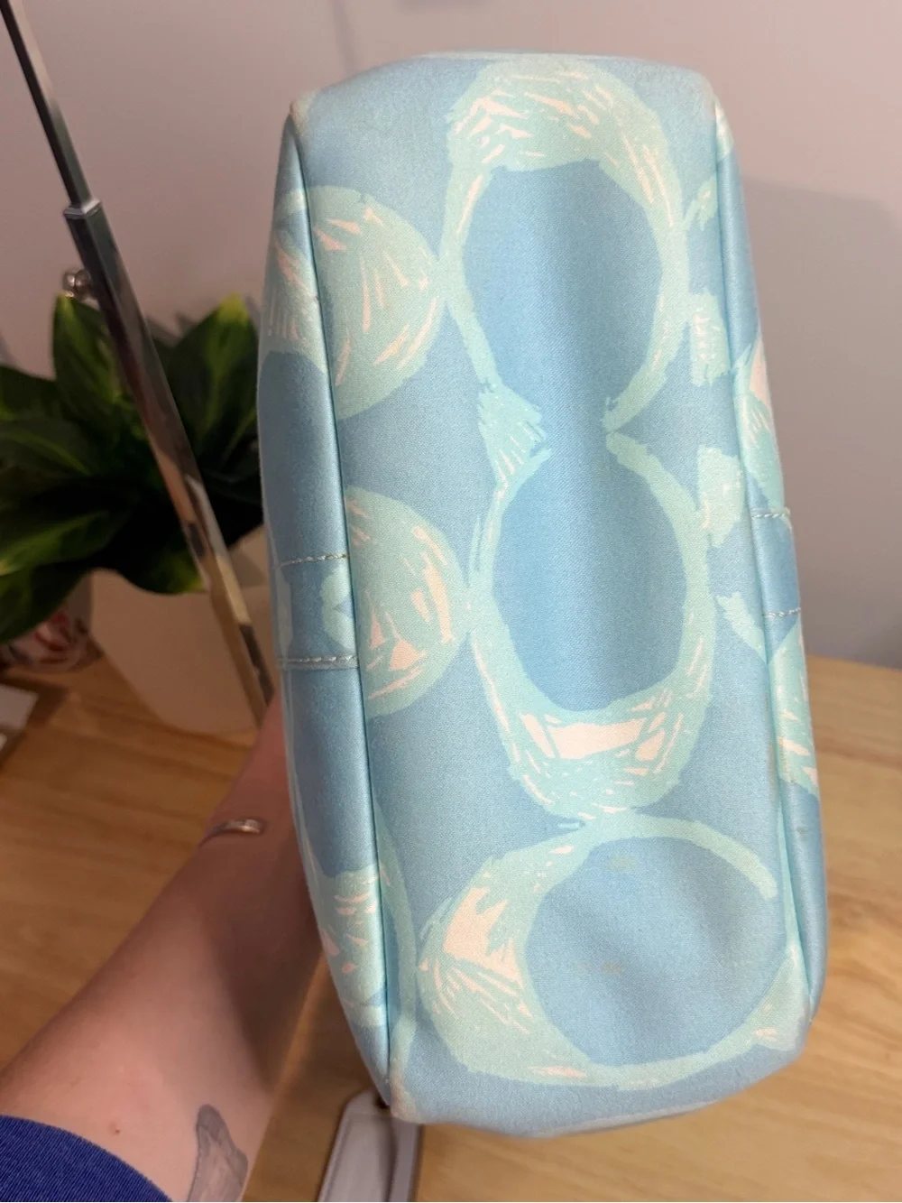 Coach Hampton Scribble Tote Bag in Blue VINTAGE